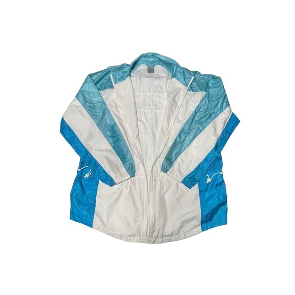 VINTAGE Nike Womens Large Lightweight Track‎ Jacket blue and white - Picture 5 of 9